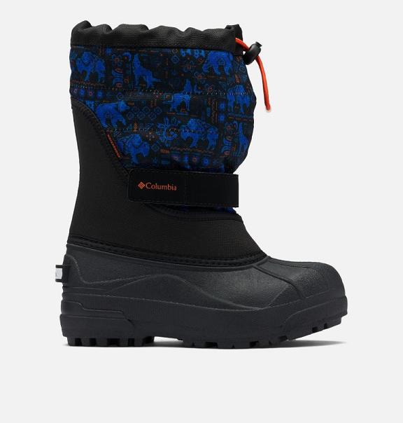 Columbia Powderbug Plus II Snow Boots Girls Black Orange USA (US2540689)